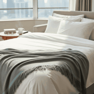 Couvre lit marocain vert foncé