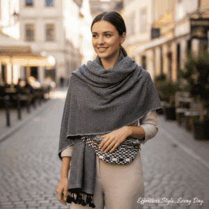 Étole artisanale en coton tissée à la main au Maroc