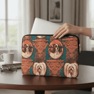 Pochette ordinateur 17" en velours Les Aristos