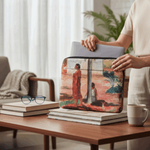 Pochette ordinateur 14" en velours Atol