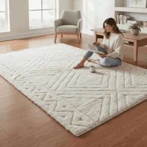 Tapis Beni Ouarain en laine naturelle