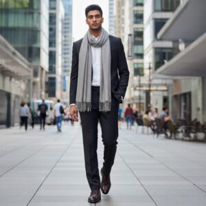 Écharpe artisanale hiver en coton cachemire