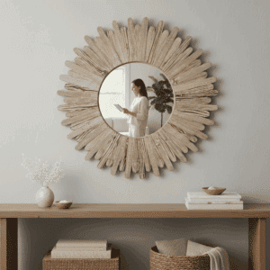 miroir décoratif en bois dimension L