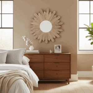 miroir décoratif en bois dimension M