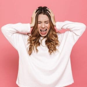 Frau mit wenig Selbstmanagement