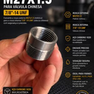 Bucha Adaptadora para Válvula Chinesa 7/8”-14
