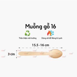 Muỗng gỗ dùng một lần 16