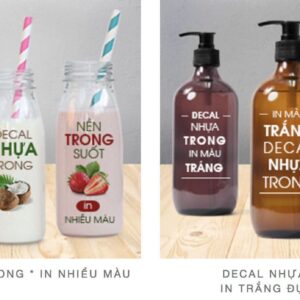 Decal nhựa trong