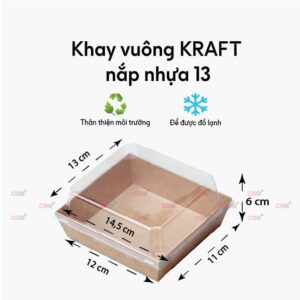 Khay bánh vuông kraft