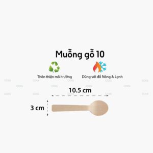 Muỗng gỗ ăn kem 10cm
