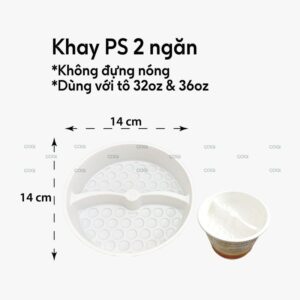 Khay nhựa 2 ngăn