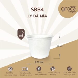 Chén gia vị bã mía 4oz Gracz
