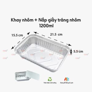 Khay nhôm 1200ml