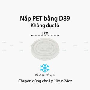 Nắp nhựa PET BẰNG D89 không đục lỗ