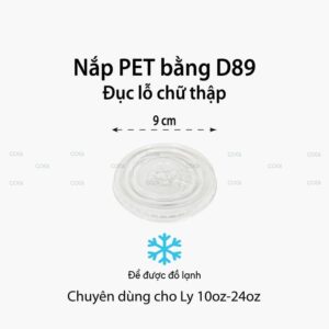 Nắp nhựa PET BẰNG D89 lỗ chữ thập