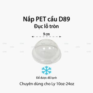 Nắp nhựa PET CẦU D89 Đục lỗ tròn