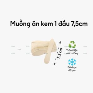 Muỗng ăn kem 1 đầu 7cm