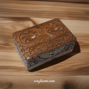 Hand-Carved Wooden Jewelry Box / Multipurpose box - Image 1