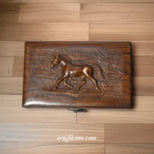 Majestic Horse Carved Jewelry Box - Image 1