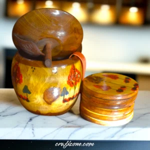 Apple-Shaped Handmade Tea coaster Hand-Painted