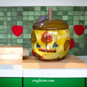 Apple-Shaped Handmade Tea coaster Hand-Painted - Image 1