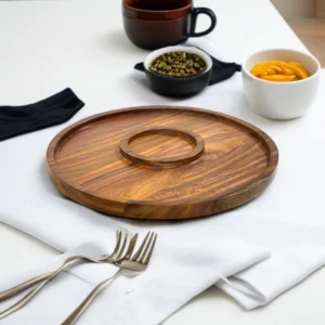 Alpen Home Savoy Wood Chips and Dip Platter