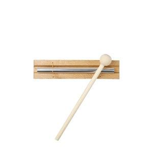 Energy Chime Single Bar, wooden percussion instrument with metal bar and mallet for musical play.