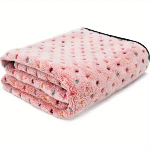 Pink black border dog blanket