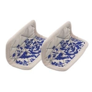 manoplas blancas con flores azules Cookut Domestica Santander