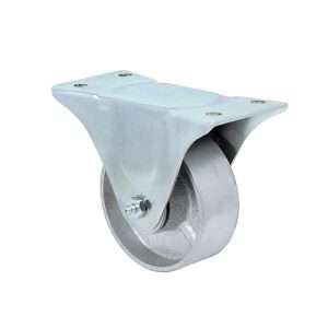 Rodaja de placa fija con rueda de semi acero de 4″