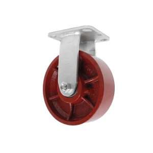Rodaja de placa fija con rueda de semi acero de 6″