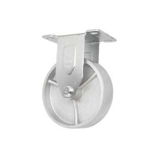 Rodaja de placa fija con rueda de semi acero de 4″