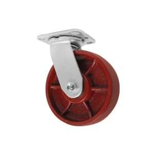 Rodaja de placa giratoria con rueda de semi acero de 6″