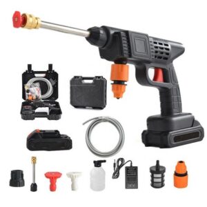 Cordless Portable Pressure Washer – 6-in-1 Nozzle, 24V Battery, High Pressure for Car & Garden
