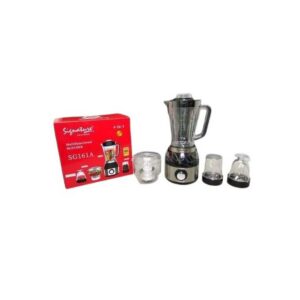Alternative view of Signature 4-in-1 Multifunctional Blender – 1000W, 1.8L Jar, Chopper & Grinders | Silver and Black