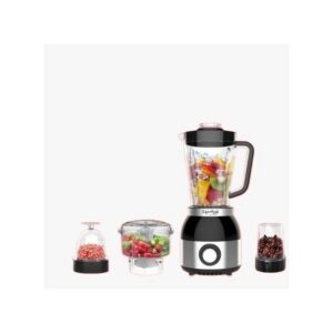 Signature 4-in-1 Multifunctional Blender – 1000W, 1.8L Jar, Chopper & Grinders | Silver and Black