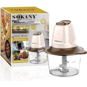 Sokany Electric 2L Food Chopper – Meat, Vegetables, Fruits & Nuts | Large Capacity, Powerful & Versatile