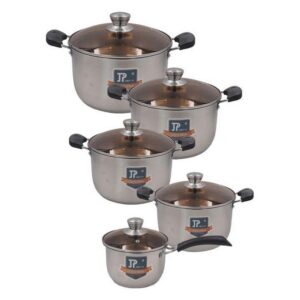 Jamespot 10Pcs Stainless Steel Cookware Set /Pots