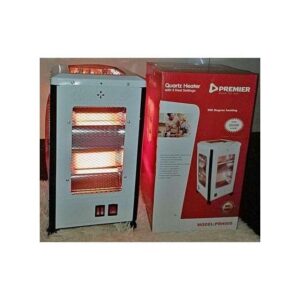 Premier 2000W Quartz Room Heater – 5 Heating Sides, Wheels & Safety Handle | Fast, Efficient & Portable