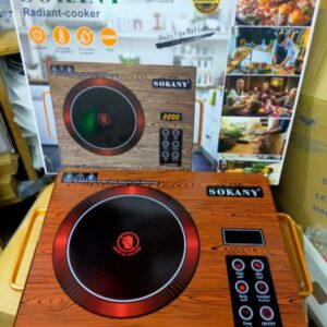 Sokany Portable Radiant Infrared Electric Cooker – Digital Touch Control, Adjustable Heating Power, Timer, Glass Ceramic Cooktop