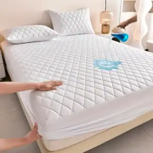 Quilted Waterproof Mattress Protector – Soft, Breathable & Hypoallergenic (Multiple Sizes)