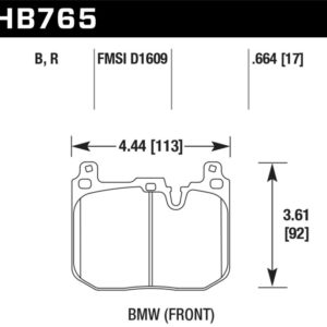 HB765Z.664: HAWK Ceramic Brake Pad Sets