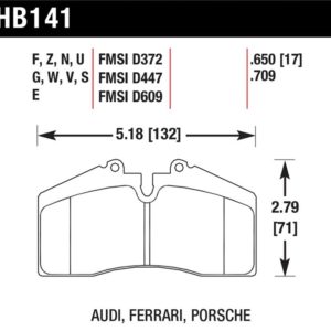 HB141G.650: HAWK DTC-60 Brake Pad Sets