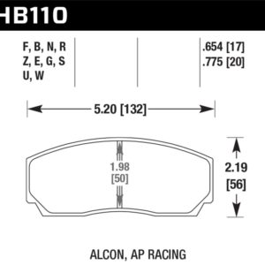HB110B.654: HAWK HPS 5.0 Brake Pad Sets