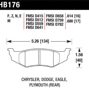 hawkHB176N.614: HAWK HP+ Brake Pad Sets