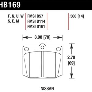 HB169E.560: HAWK Blue 9012 Brake Pad Sets