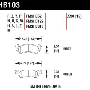 HB103N.590: HAWK HP+ Brake Pad Sets