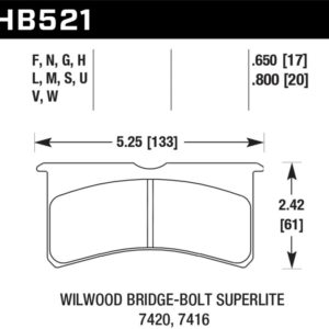 HB521D.800: HAWK ER-1 Brake Pad Sets