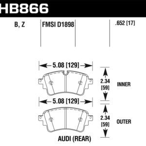 HB866Z.652: HAWK Ceramic Brake Pad Sets