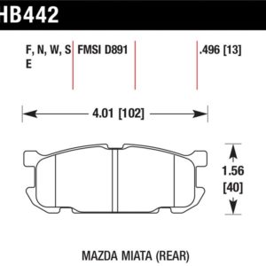 HB442W.496: HAWK DTC-30 Brake Pad Sets